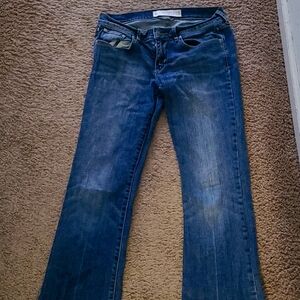 Abercrombie and Fitch dark blue flared jeans